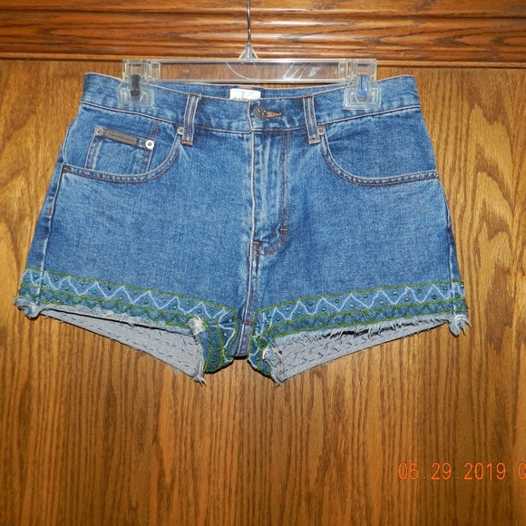 calvin klein jean shorts womens